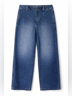 Lands’ End Women’s Wide Leg Trouser Jeans- 10